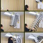 阁楼楼梯生产厂家 自动伸缩楼梯 浙江 江苏阁楼伸缩楼梯 阁楼电动楼梯价格